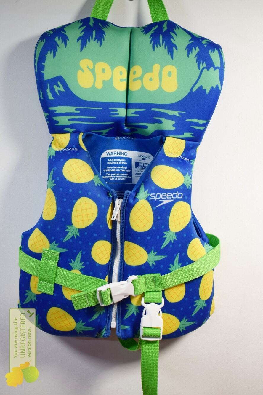 Speedo Kids' Life Jacket Vest Green/Blue/Yellow Up to 30lbs